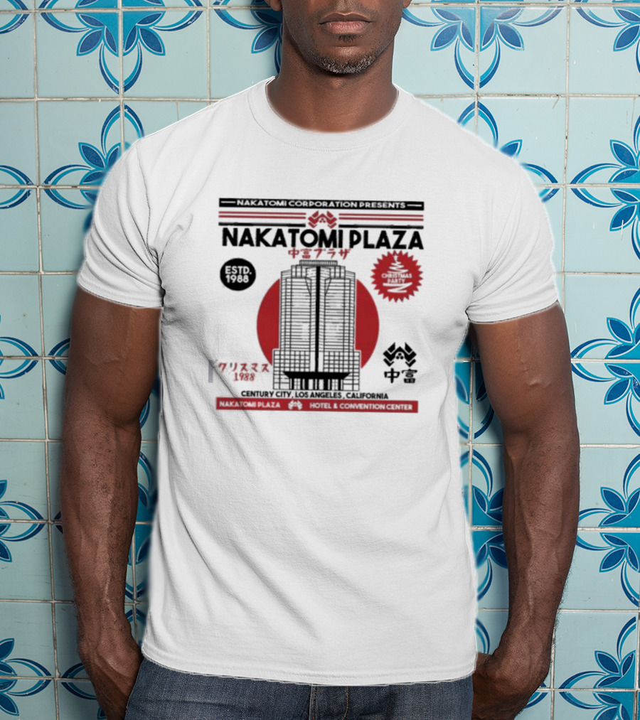 Nakatomi Plaza Century City Los Angeles California Christmas 1988 T-Shirt