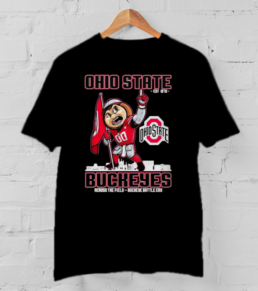 Ohio State Buckeyes Est 1870 Across The Field Buckeye Battle Cry T-Shirt