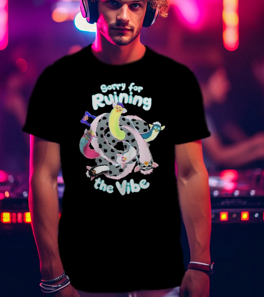 Sorry For Ruining The Vibe Pastel Ferret Spiral T-Shirt