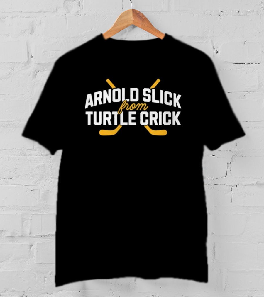 Arnold Slick From Turtle Crick Hockey Sticks T-Shirt
