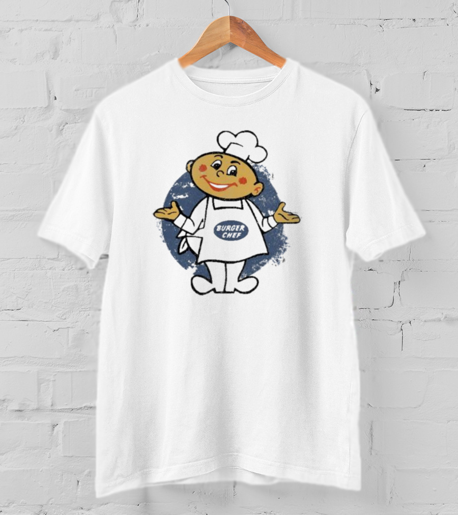 Burger Chef Cartoon Character Vintage Nostalgia T-Shirt