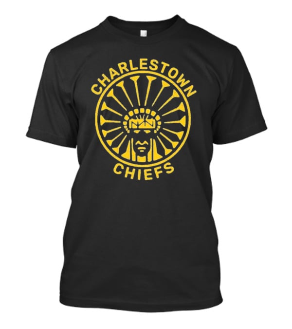 Charlestown Chiefs Yellow Native American Headdress Emblem T-Shirt