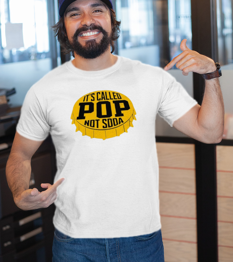 It's Called Pop Not Soda Yellow Bottle Cap T-Shirt