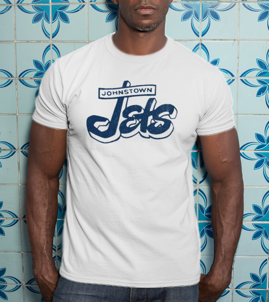 Johnstown Jets Hockey 1950s Retro Script T-Shirt