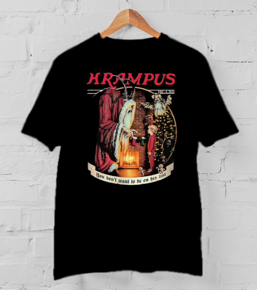 Krampus You Don't Want To Be On His List Christmas Scene T-Shirt