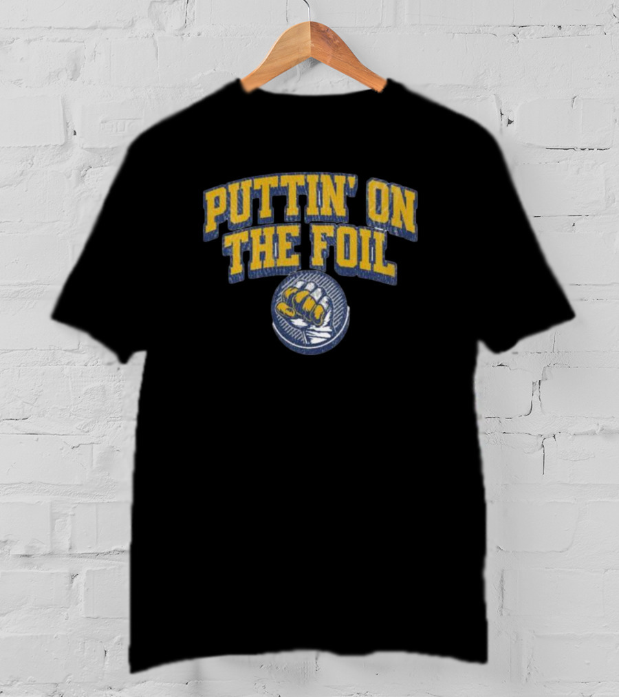 Puttin On The Foil Hockey Inspired Knuckle Patch T-Shirt