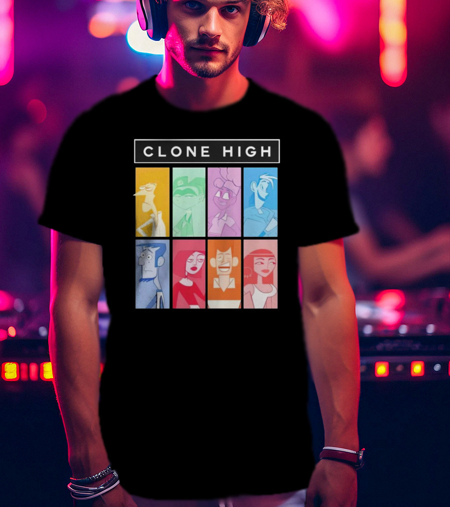 Tara Billinger Clone High Colorful Character Grid T-Shirt