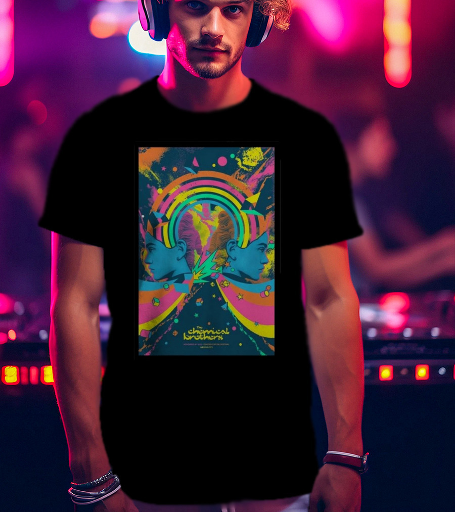 The Chemical Brothers Electropical Psychedelic Art November 19 Rainbow Explosion T-Shirt