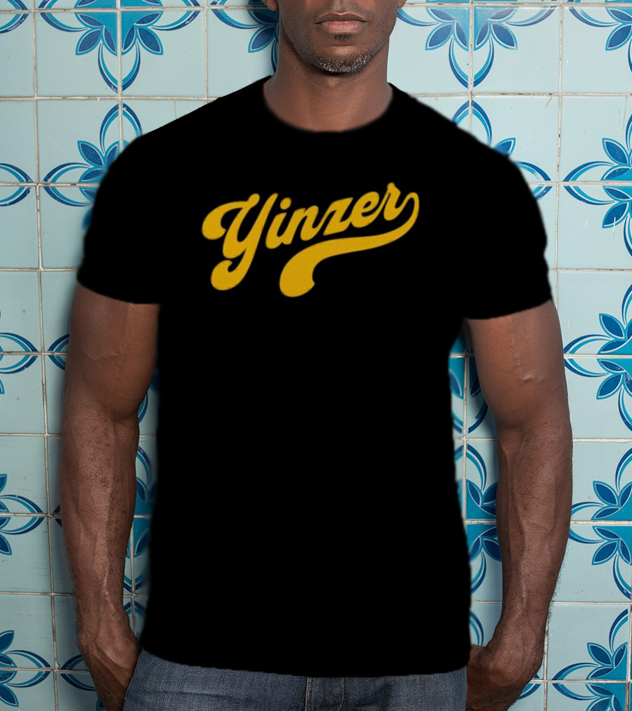 Yinzer Signature Bold Yellow Script T-Shirt