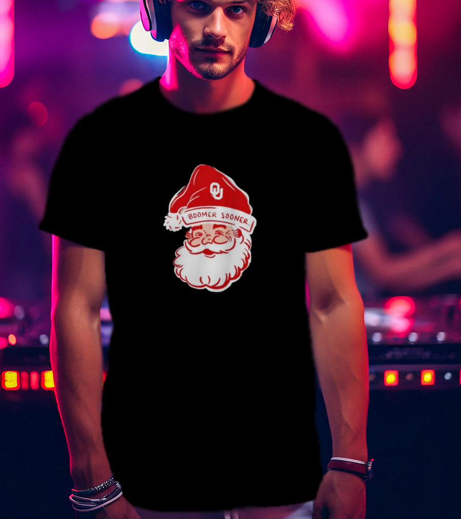 Boomer Sooner Santa Claus Christmas OU T-Shirt