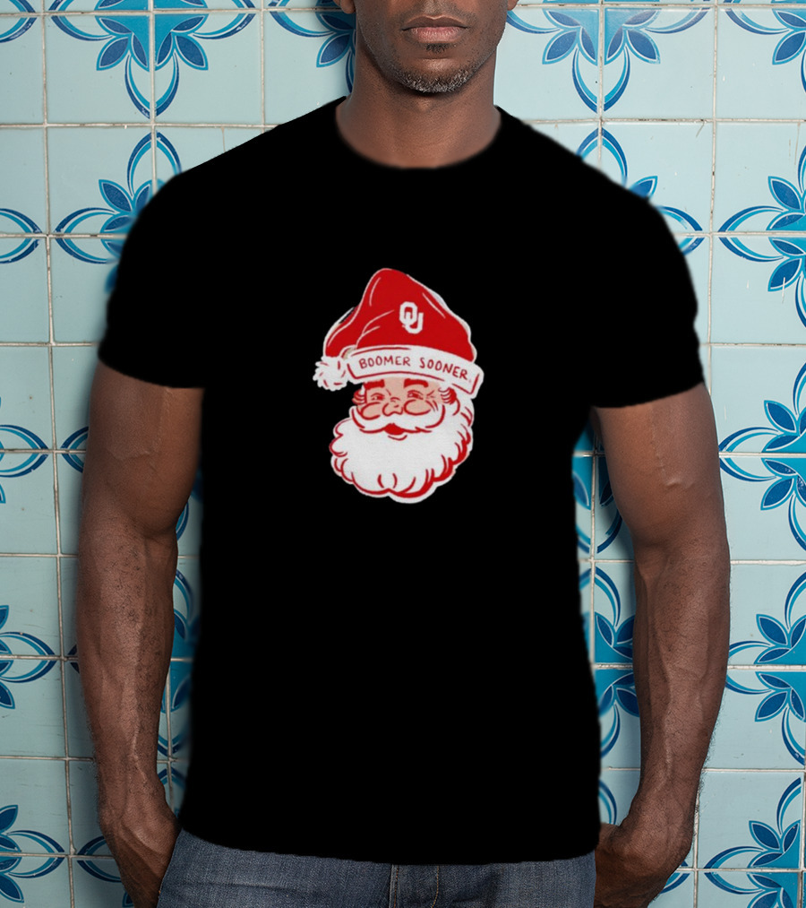 Boomer Sooner Santa Claus Christmas OU T-Shirt