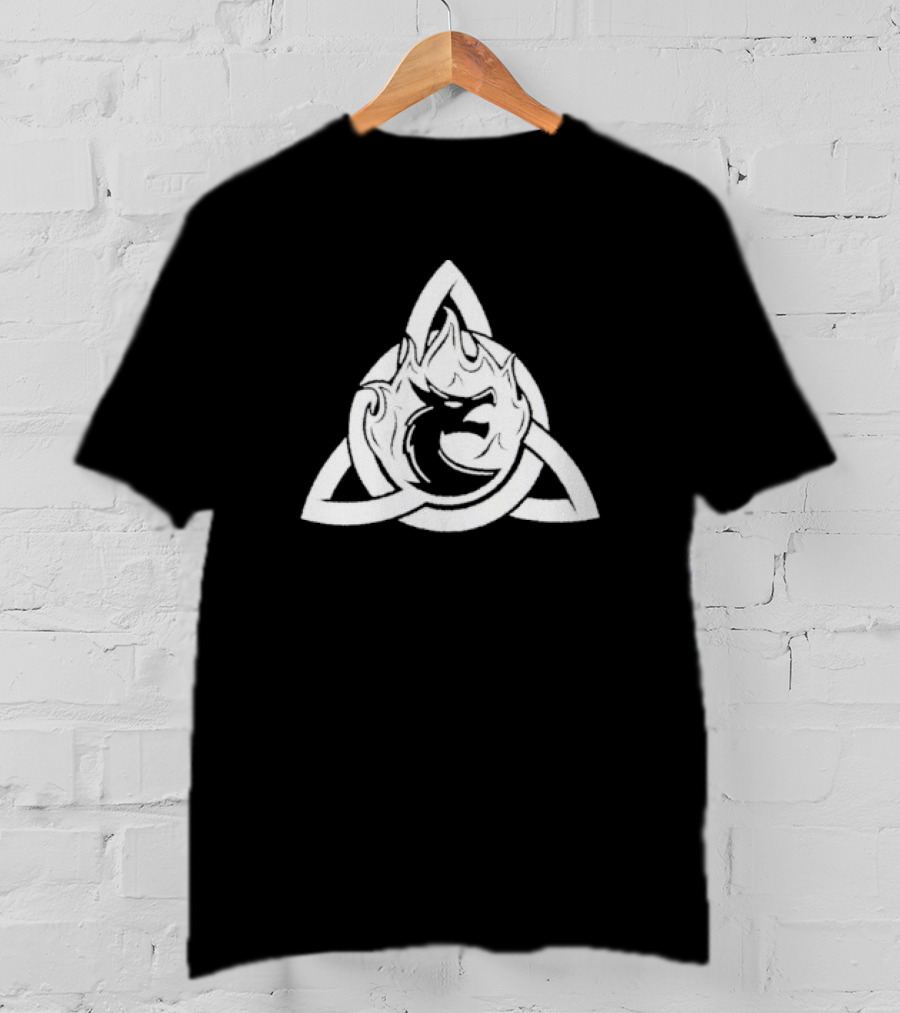 Kruzadar Logo Celtic Knot Dragon Flame T-Shirt