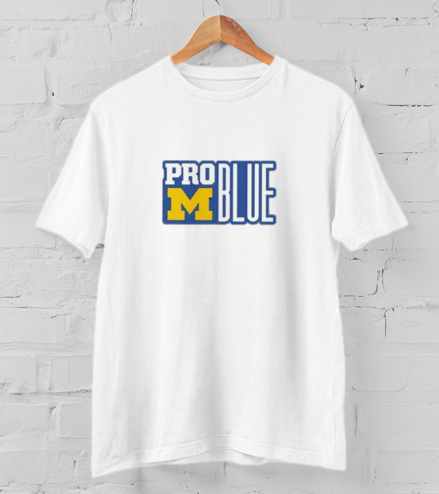 Pro Blue Michigan Wolverines Coach Jim Harbaugh T-Shirt