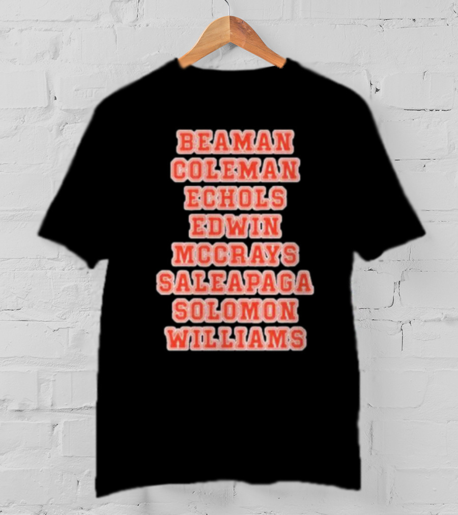 Beaman Coleman Echols Edwin McCray Saleapaga Solomon Williams Sports Legacy T-Shirt