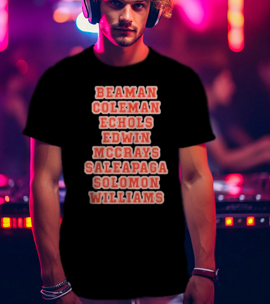Beaman Coleman Echols Edwin McCray Saleapaga Solomon Williams Sports Legacy T-Shirt