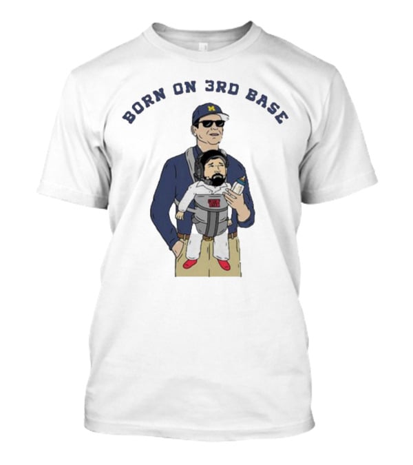 Cryin’ Ryan Born On 3rd Base Baseball Dad Baby Carrier Bottle T-Shirt