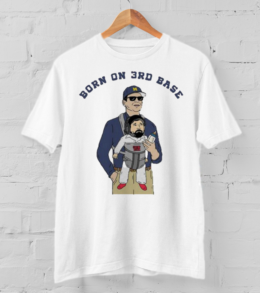 Cryin’ Ryan Born On 3rd Base Baseball Dad Baby Carrier Bottle T-Shirt