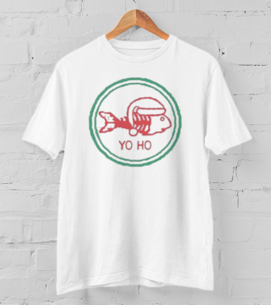 Fishbone Yo Ho Pirate Skeleton Fish Holiday T-Shirt
