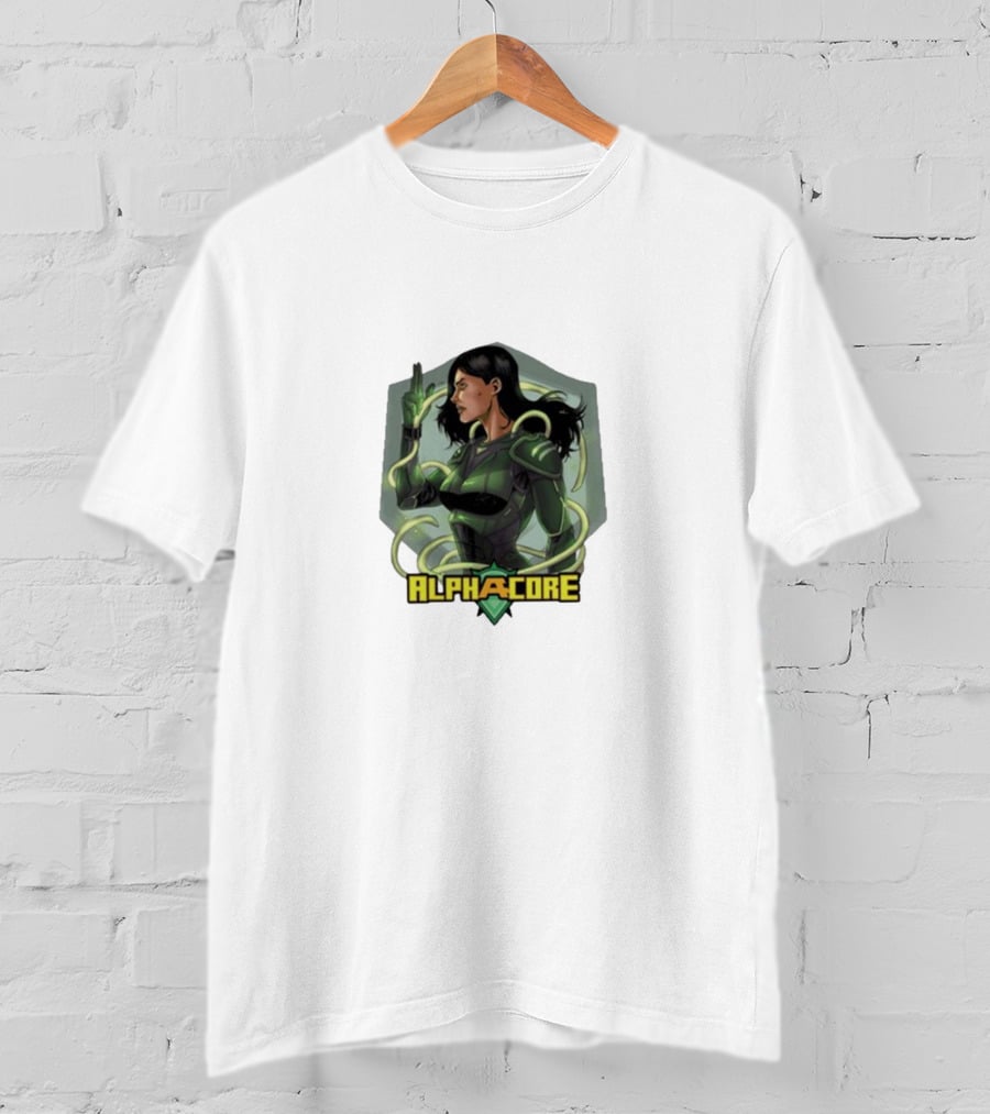 Kara Lynne Ingrid Valdez Alphacore Hero With Energy Tendrils T-Shirt