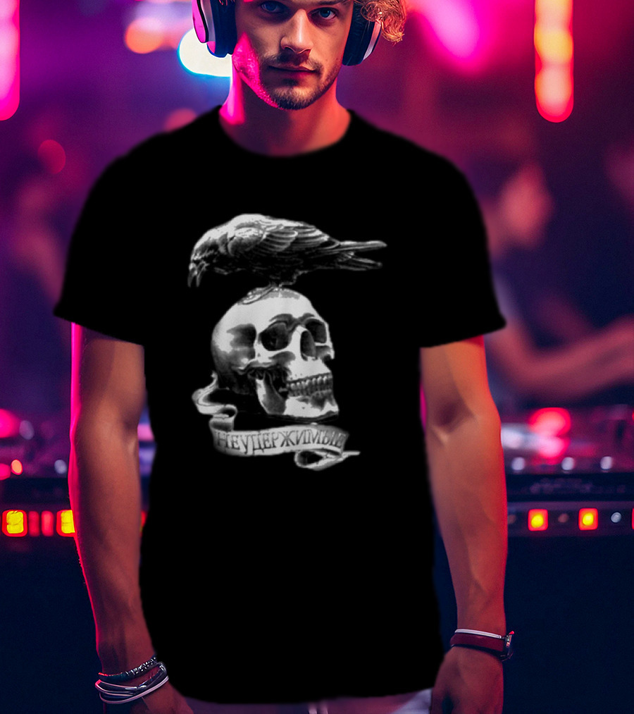 Sylvester Stallone Skull And Crow Bird The Expendables Неудержимый T-Shirt