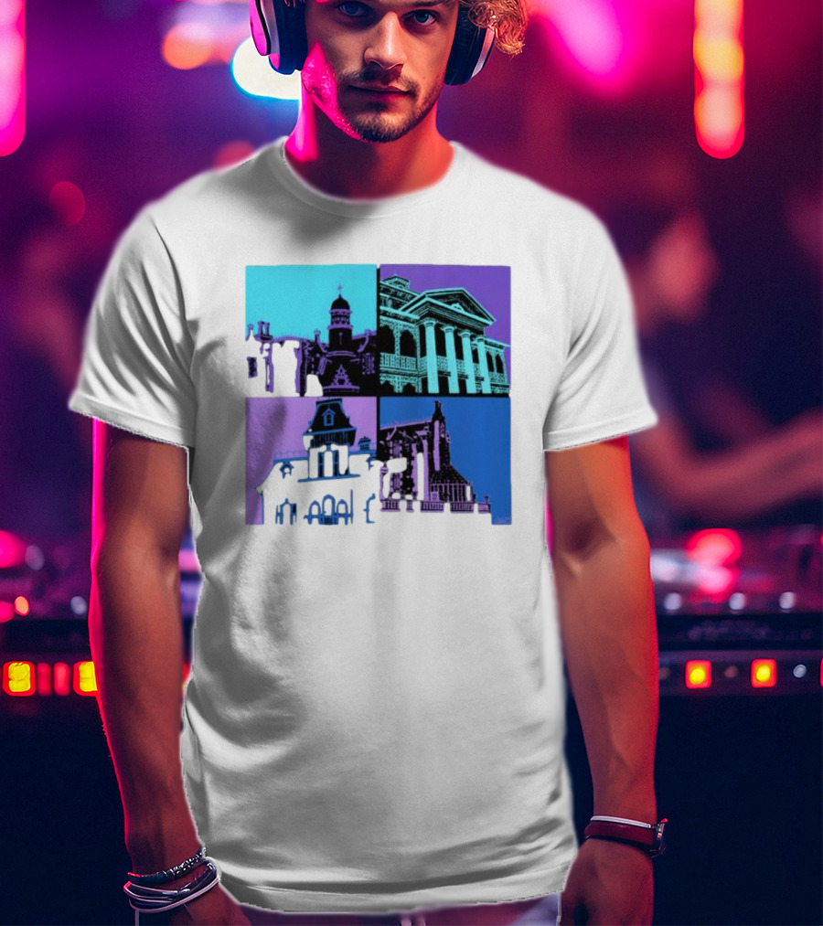 The Four Mansions Haunted Attraction Icons T-Shirt