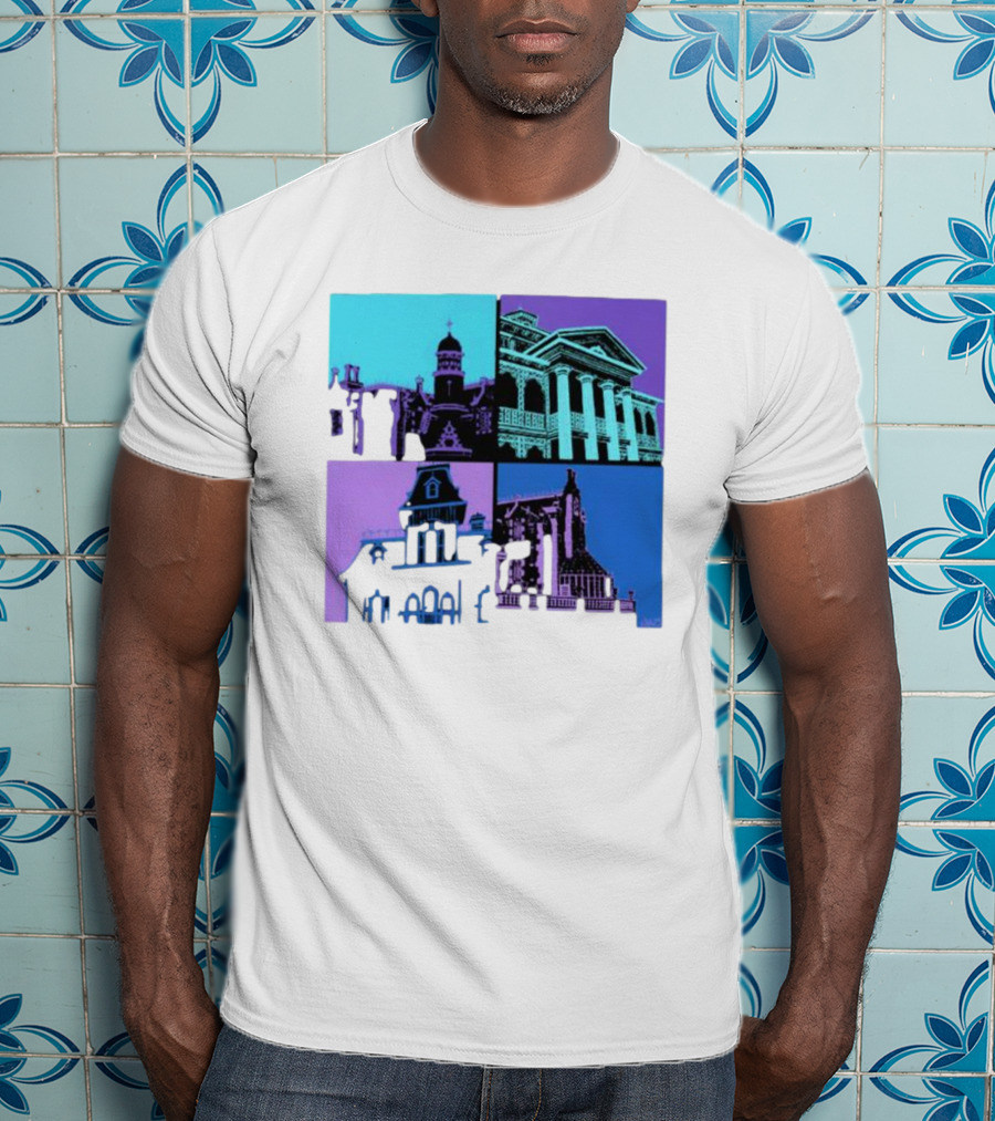 The Four Mansions Haunted Attraction Icons T-Shirt