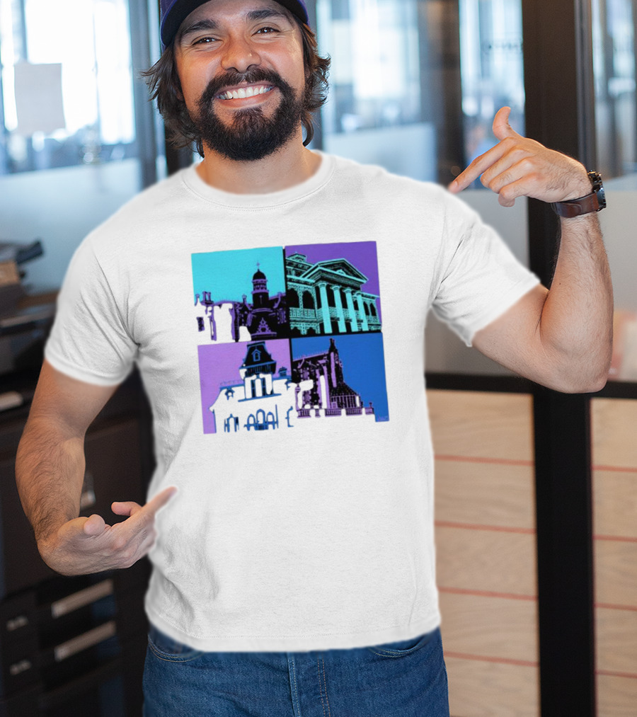 The Four Mansions Haunted Attraction Icons T-Shirt