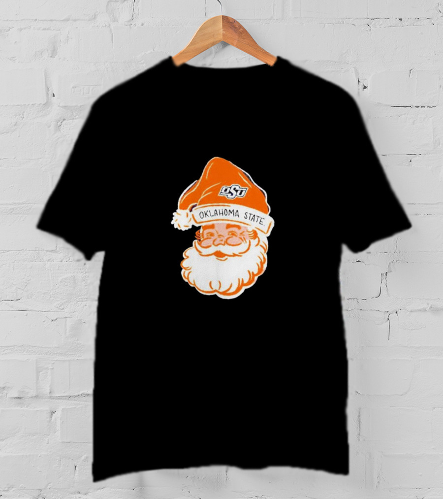 Oklahoma State Cowboys Santa Claus Christmas OSU Logo Hat T-Shirt