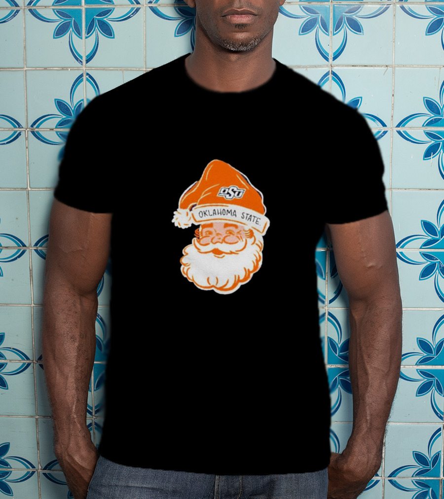 Oklahoma State Cowboys Santa Claus Christmas OSU Logo Hat T-Shirt