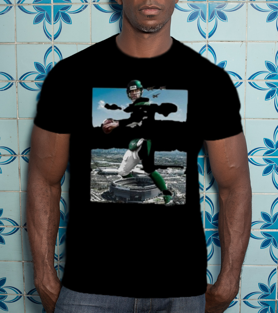 Philadelphia Eagles Mr Rogers Huge And Eagles Stadium Jets Football T-Shirt