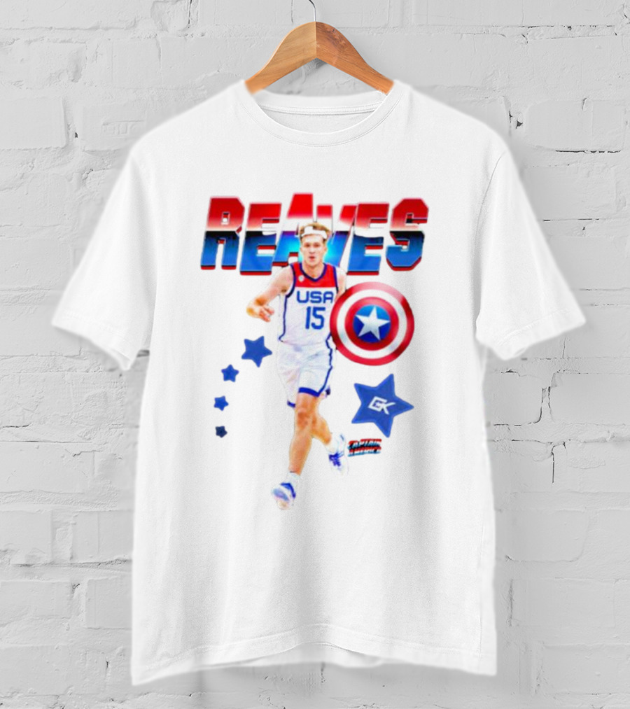 Reaves USA 15 Captain America Shield Sports Stars T-Shirt