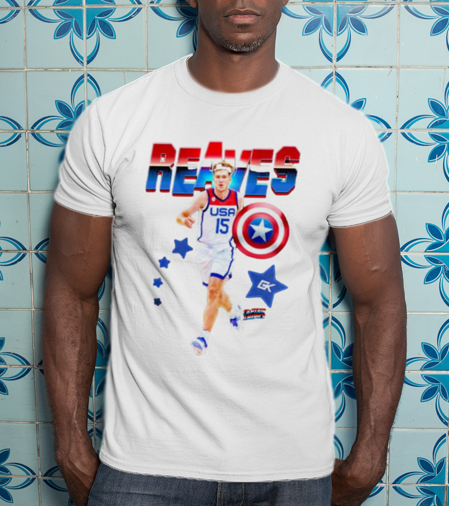 Reaves USA 15 Captain America Shield Sports Stars T-Shirt