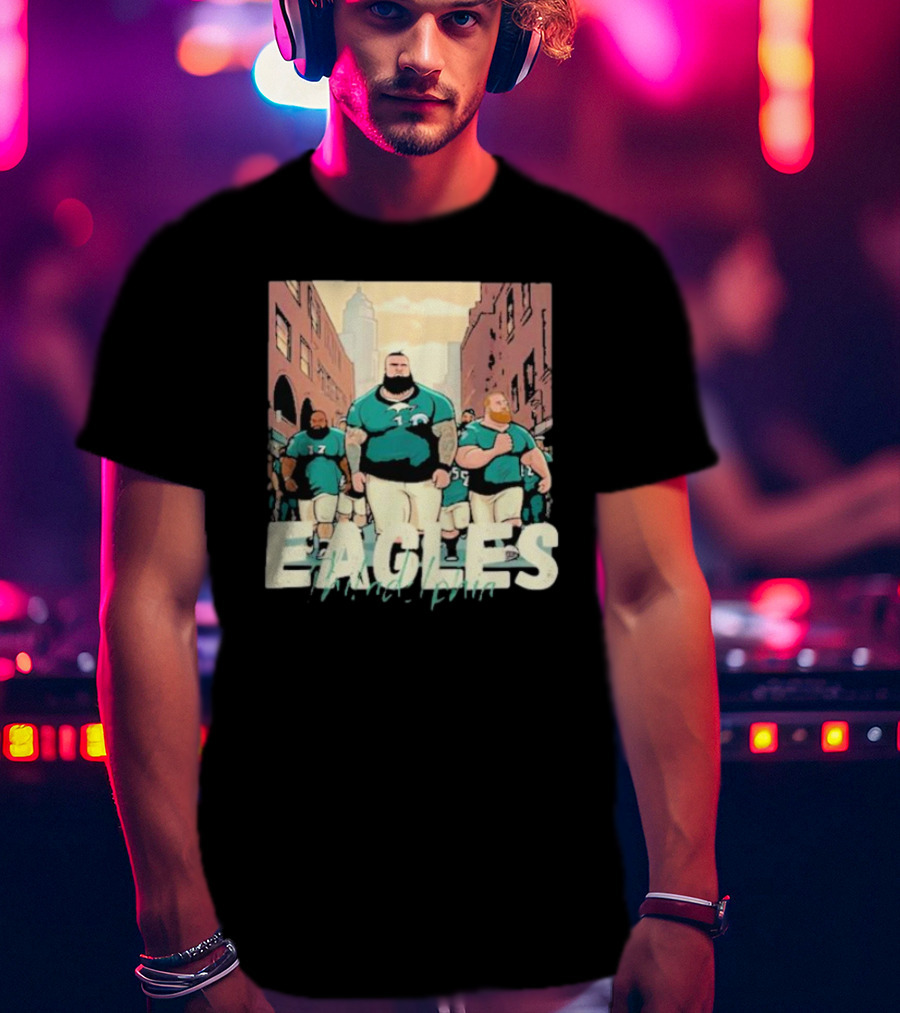 Eagles Philadelphia Players Strolling In City Streets T-Shirt