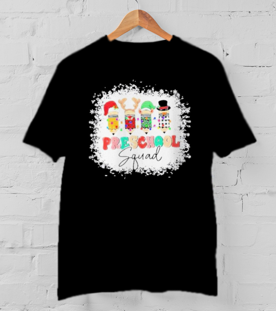 Preschool Squad Christmas Snowflake Festive Friends T-Shirt