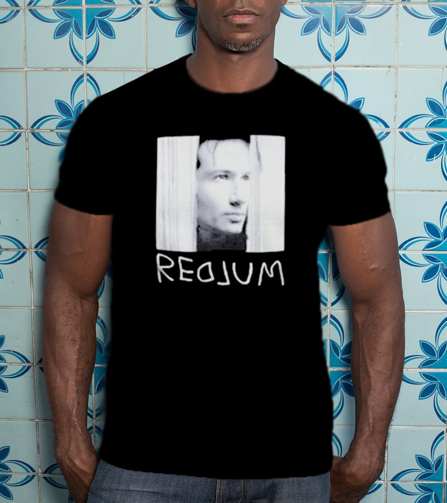 Redrum The Shining Redlum Johnny Face Peeking Through Door T-Shirt