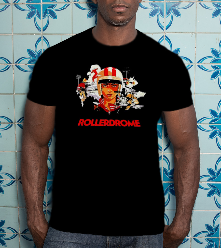 Rollerdrome Retro Futuristic Action Sports T-Shirt