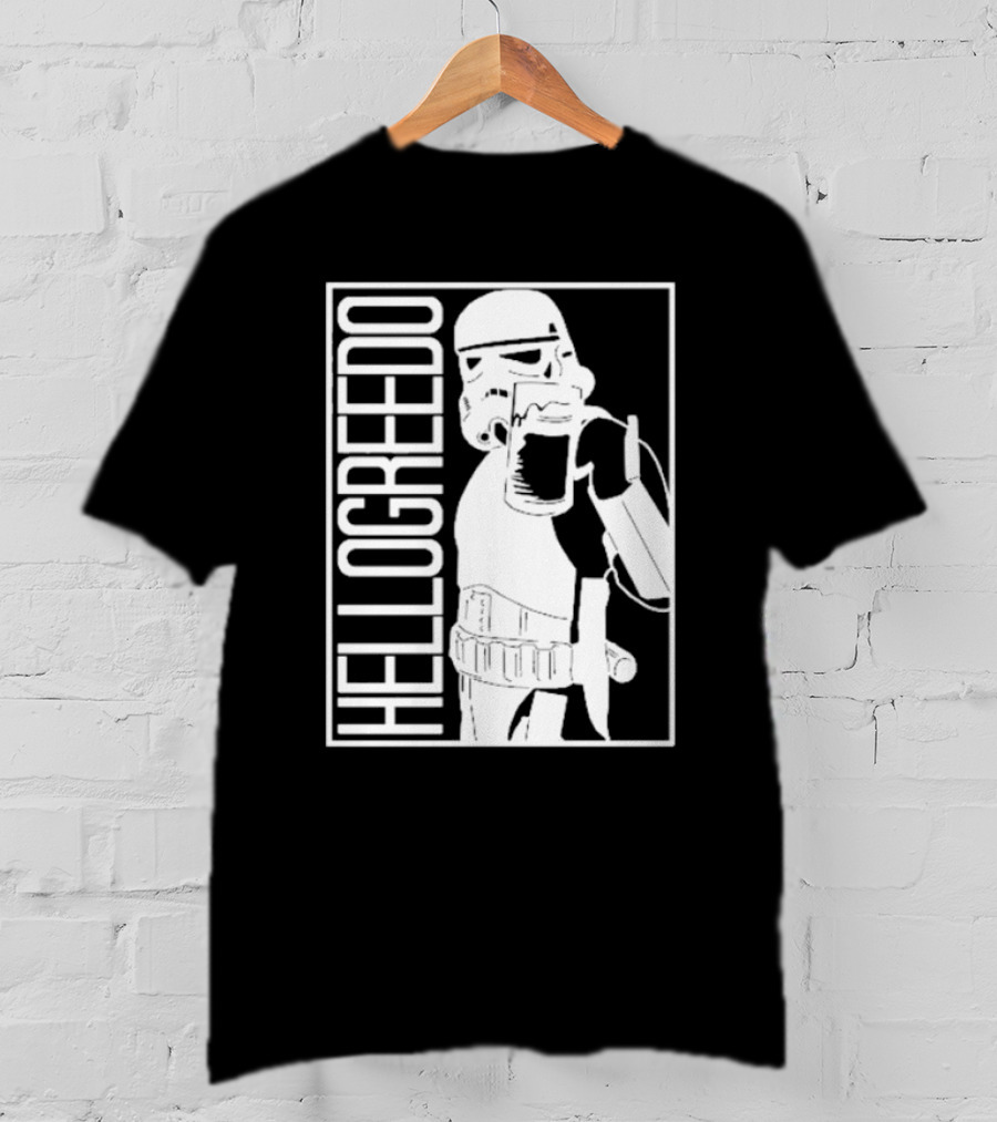Star War HelloGreedo Stormtrooper Drinking Scene T-Shirt