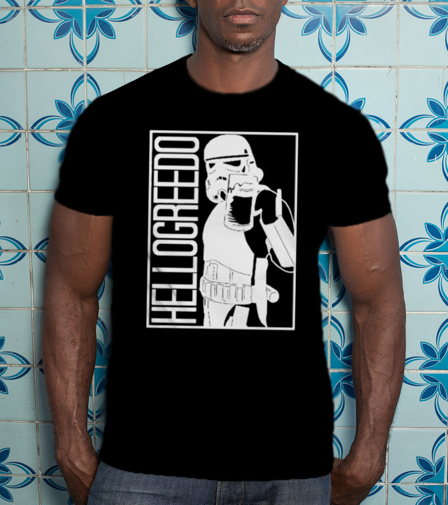 Star War HelloGreedo Stormtrooper Drinking Scene T-Shirt