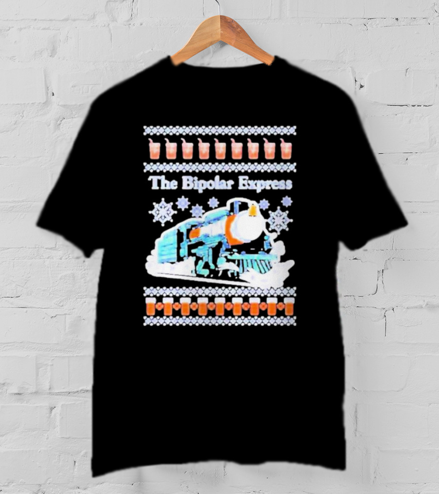 The Bipolar Express Ice Drink Train Winter T-Shirt