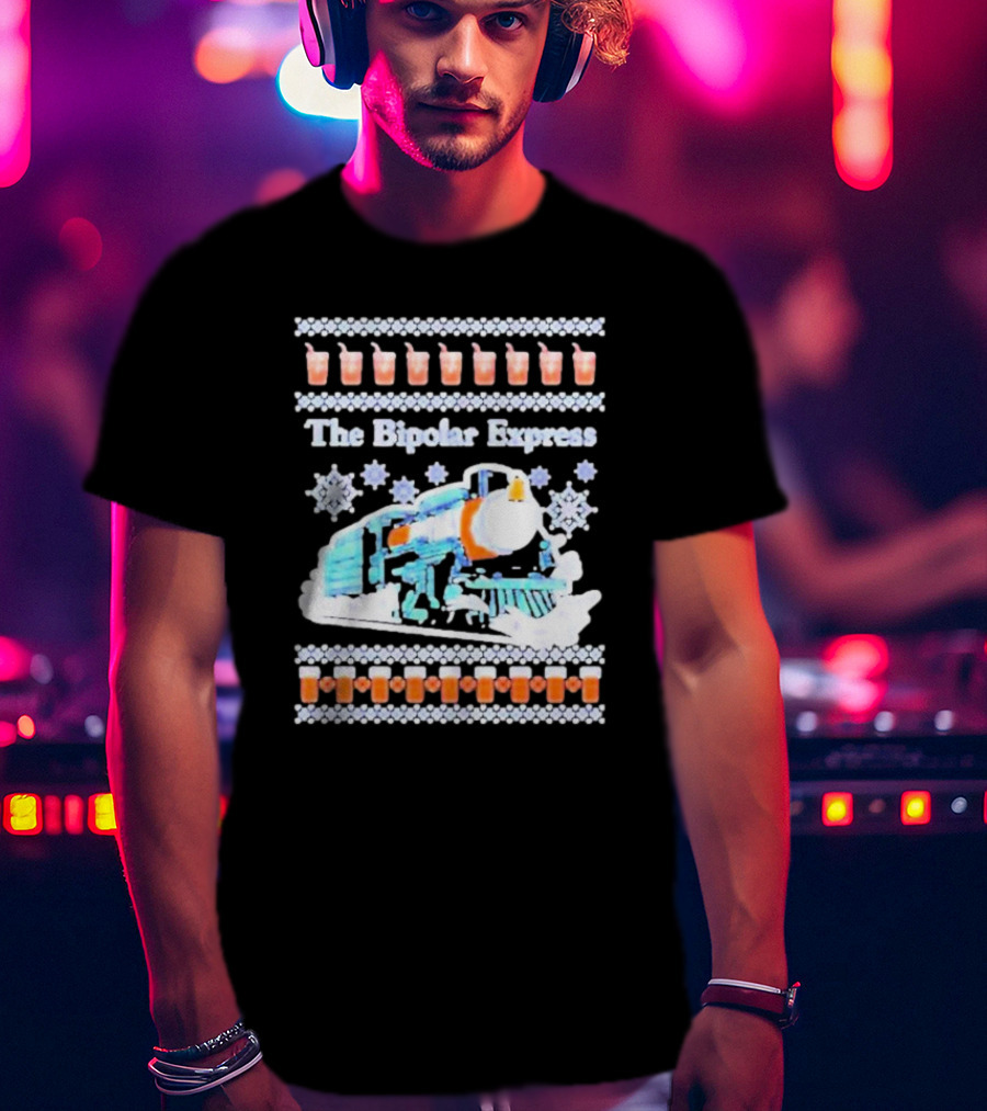 The Bipolar Express Ice Drink Train Winter T-Shirt
