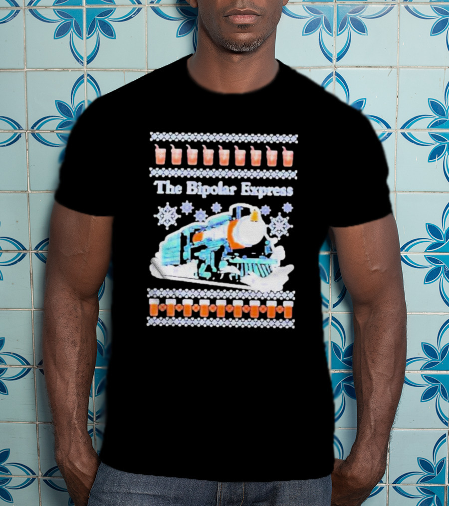 The Bipolar Express Ice Drink Train Winter T-Shirt