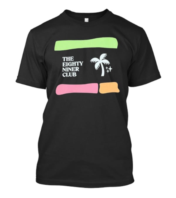 The Eighty Niner Club Palm Tree Stars Retro Stripes T-Shirt