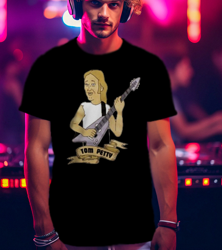 Tom Petty Cartoon Guitarist Last Chance T-Shirt
