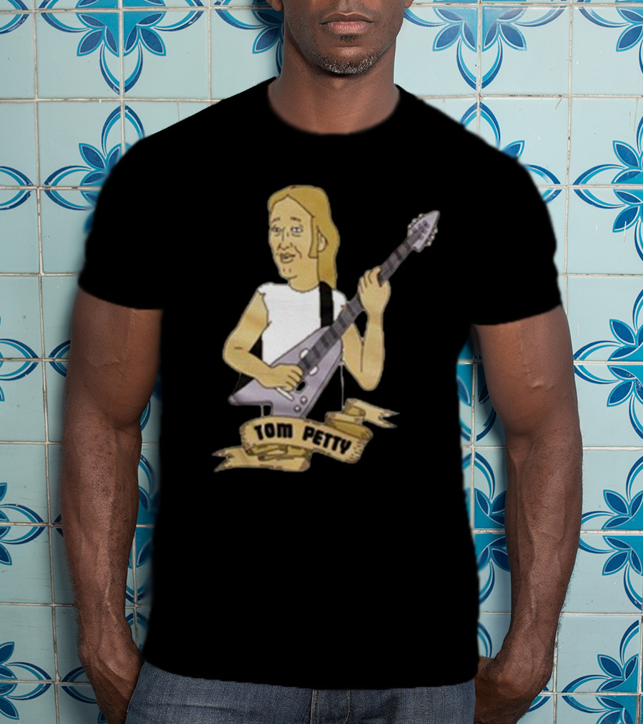 Tom Petty Cartoon Guitarist Last Chance T-Shirt