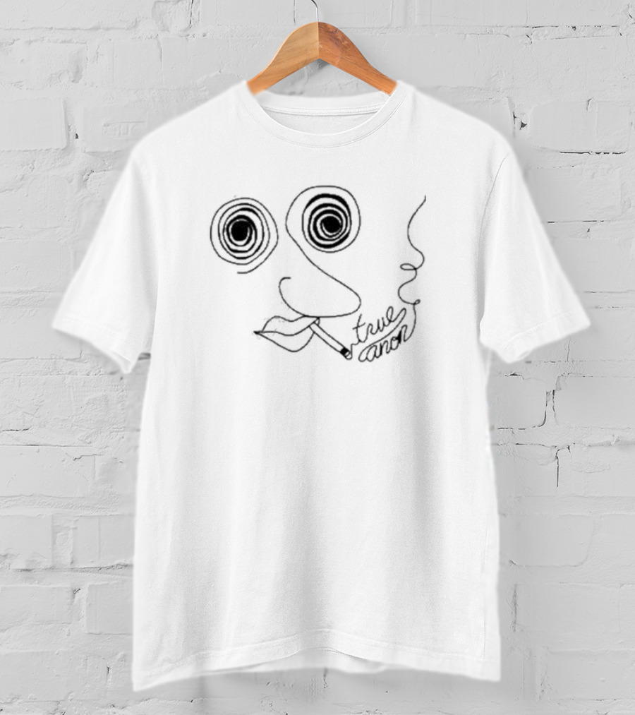 True Anon Spirals Cigarette Sketch T-Shirt