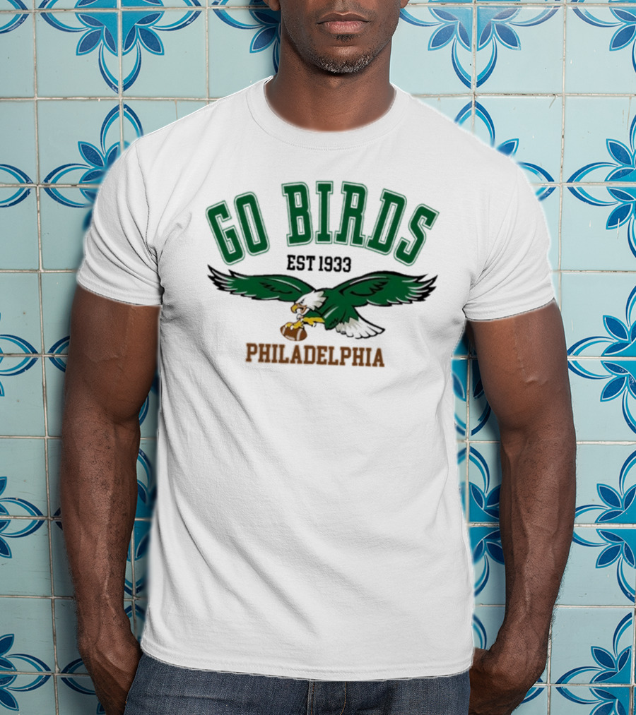 Kelly Green Go Birds Philadelphia Eagles Est 1933 NFL T-Shirt