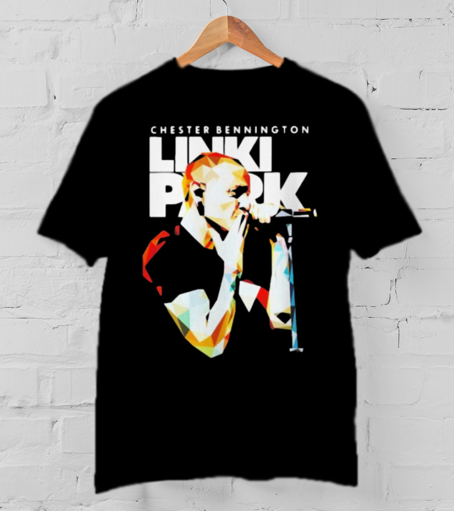 Chester Bennington Linkin Park Poly Art Mic Performance T-Shirt