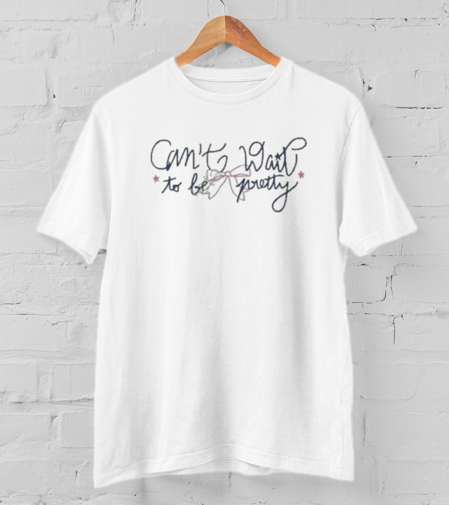Can't Wait To Be Pretty Red Star Accents T-Shirt