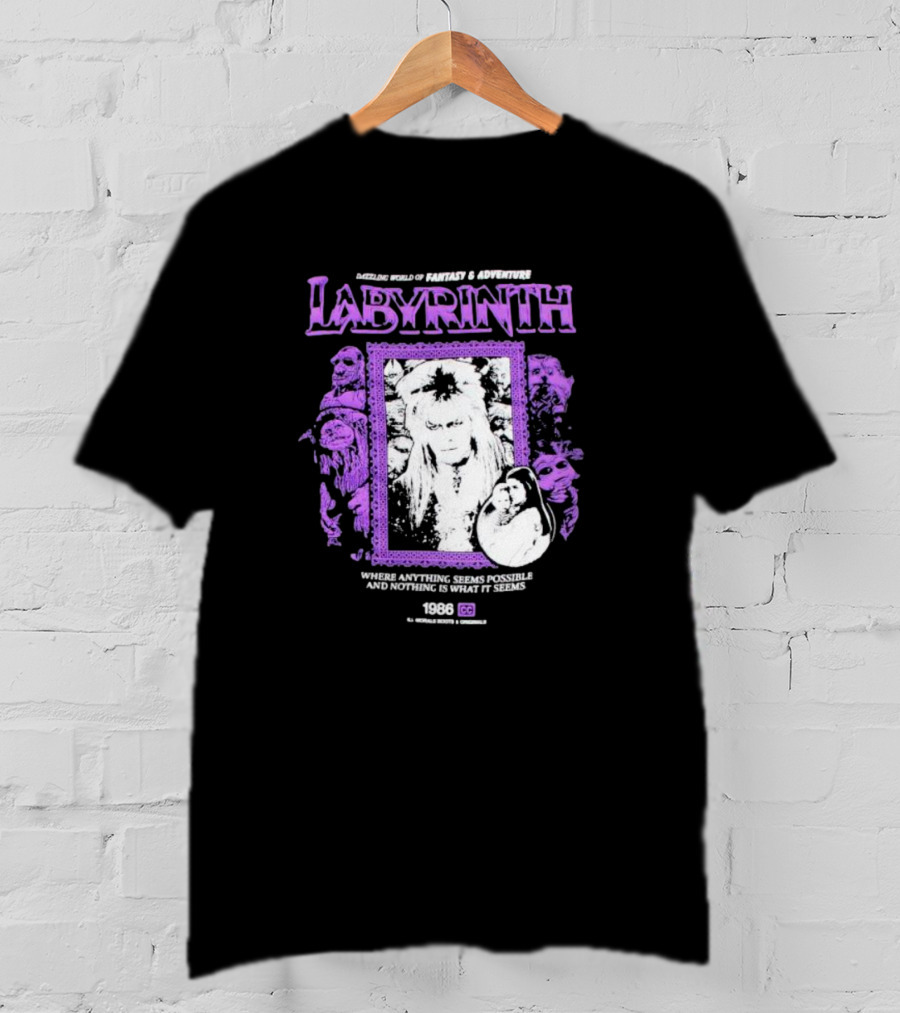 Dazzling World Of Fantasy And Adventure Labyrinth 1986 Where Anything Seems Possible And Nothing Is What It Seems T-Shirt