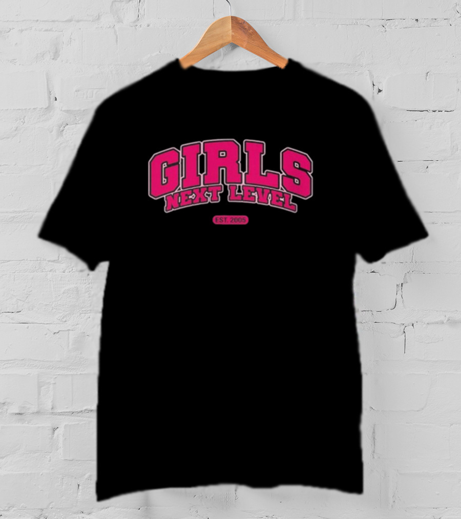 GIRLS NEXT LEVEL EST 2005 Pink Bold College T-Shirt